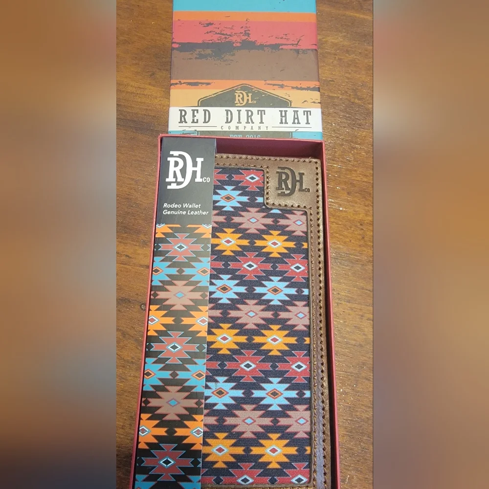 Red Dirt Hat Co. Patterned Leather Wallet